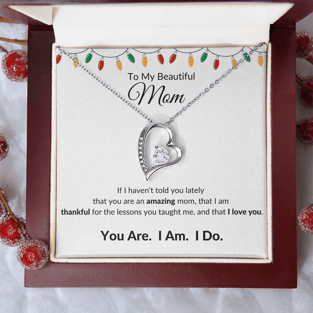 Forever Love Heart Necklace, GIFT FOR MOM - Lights - CHRISTMAS, NEW YEAR, BIRTHDAY