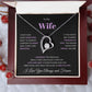 Forever Love Heart Necklace, GIFT TO WIFE - I Love You Purple