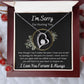 Forever Love Necklace, Apology / I'm Sorry Gift, Black - To Wife, To Girlfriend, To Daughter, To Mom, To Sister, To Ex, To Mistress