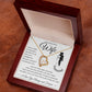 Forever Love Heart Necklace , GIFT TO WIFE - Can't Live Without You, Black Image