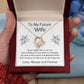Forever Love Necklace, Gift to Future Wife / Fiancé - white - Valentines, Birthday, Christmas, Wedding