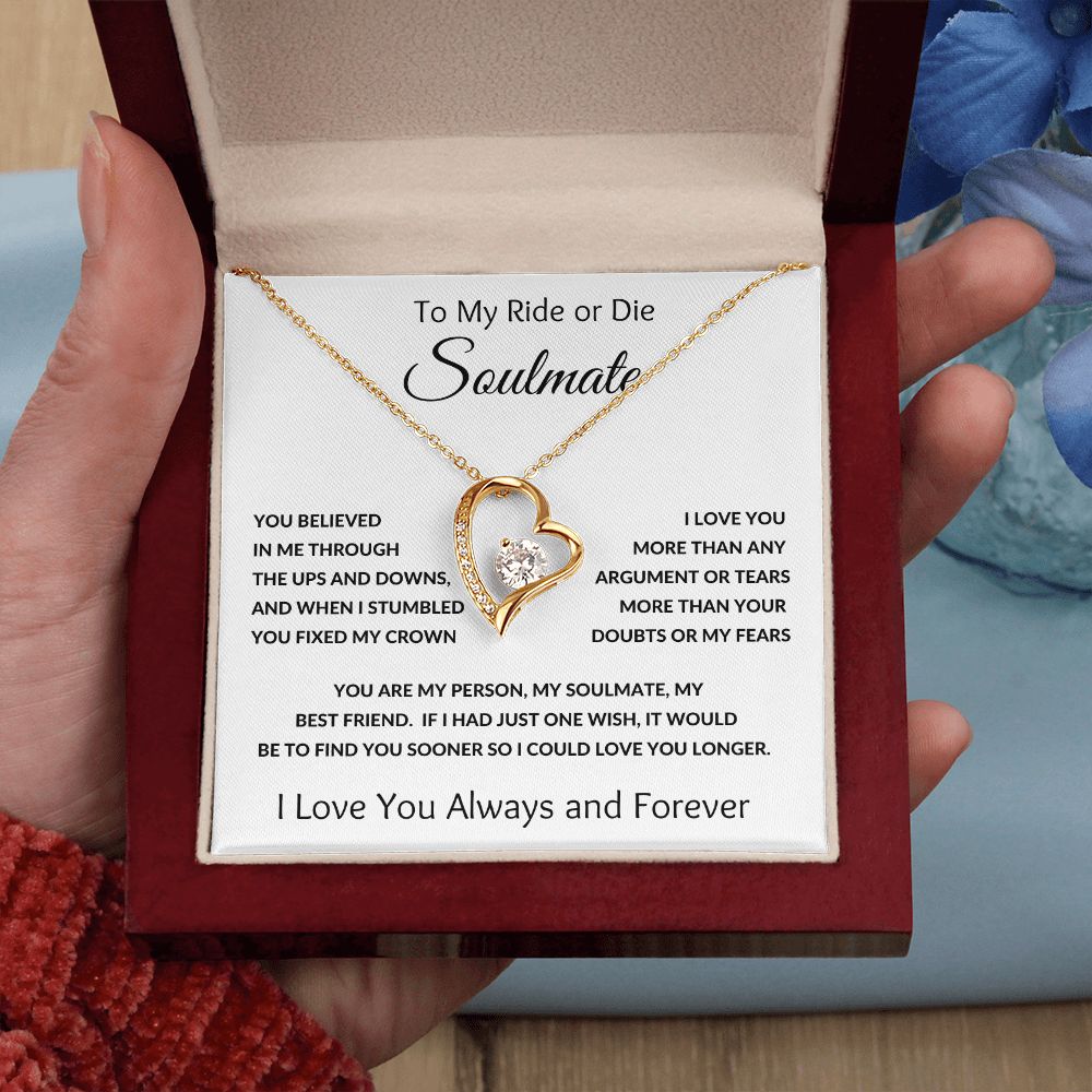 Forever Love Necklace, GIFT TO RIDE OR DIE SOULMATE - You are my Person
