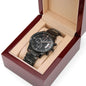 Customized Black Chronograph Watch -  Groomsmen Watch, Mens Watch, Boyfriend Gift, Gift for Dad