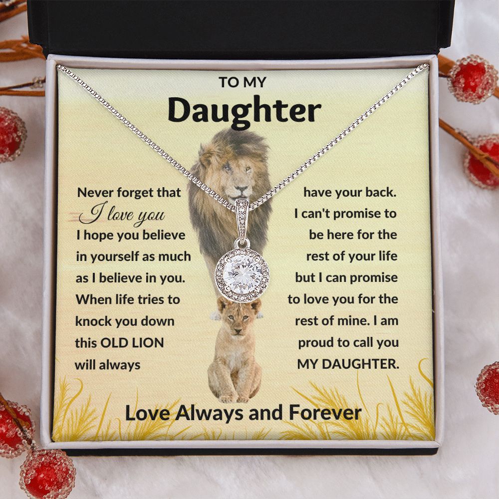 Eternal Hope Necklace, 2 GIFT TO DAUGHTER from Mom or Dad- Old Lion