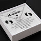 To My Mommy Mom to be, Baby Feet - Perfect Pair Necklace -  Baby Shower Gift, Expecting Mother to Be Gift (14K white gold over stainless steel)
