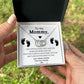 To My Mommy Mom to be, Baby Feet - Perfect Pair Necklace -  Baby Shower Gift, Expecting Mother to Be Gift (14K white gold over stainless steel)
