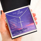 Faith Cross Necklace, Purple Sky - John 4:18