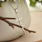 Faith Cross Necklace, Purple Sky - John 4:18