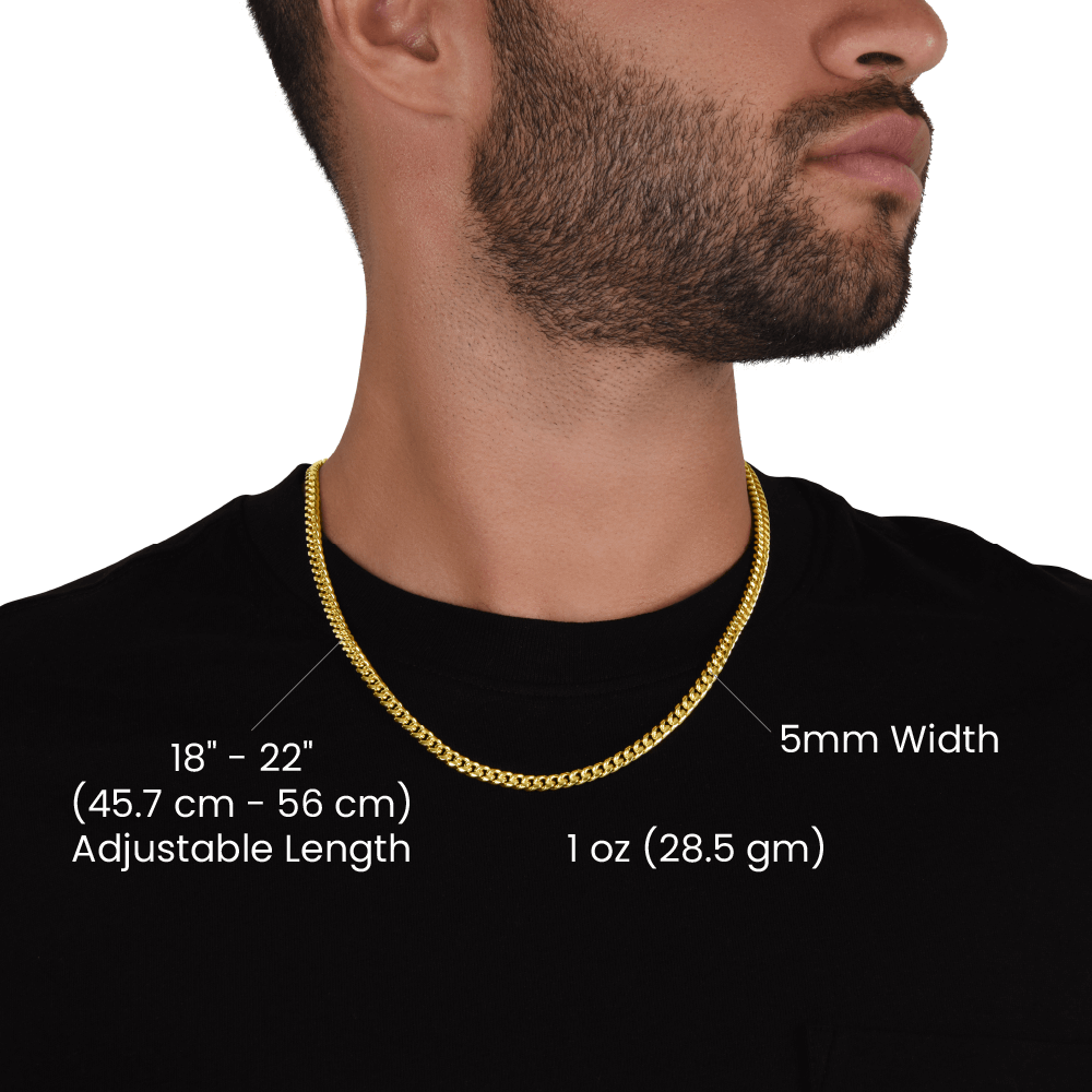 Cuban Link Chain Necklace - Gift to My Man, Boyfriend, Husband, Soulmate - You Are My Person