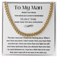 Cuban Link Chain, Gift to My Man, Husband, Boyfriend, Soulmate - My Missing Piece - Anniversary, Birthday, Christmas, Valentines Day
