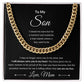 Cuban Link Chain, Gift to Son from Mom - I Closed My Eyes