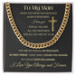 Cuban Link Chain Necklace - To My Man - Cross