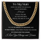 Cuban Link Necklace Chain, To My Man - Black