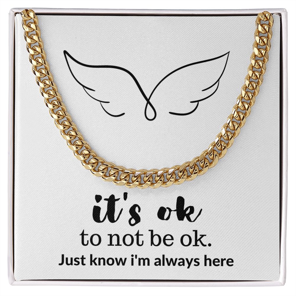 Cuban link Chain, Bereavement Gift - Memorial Gift, Sympathy Gift, Loss of Father, Loss of Mother, Loss of Child, Loss of Dog or Pet, Divorce, Breakup