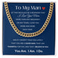 Cuban Link Chain, GIFT TO MY MAN - Blue I Love You More