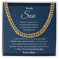 Cuban Link Necklace, GIFT TO SON - A Mand Stands