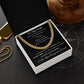 Cuban Link Necklace Chain, To My Man - Black
