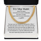 Cuban Link Chain, Gift to My Man, Husband, Boyfriend, Soulmate - My Missing Piece - Anniversary, Birthday, Christmas, Valentines Day