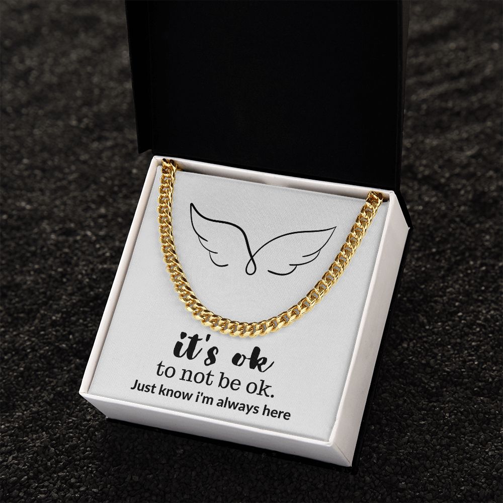 Cuban link Chain, Bereavement Gift - Memorial Gift, Sympathy Gift, Loss of Father, Loss of Mother, Loss of Child, Loss of Dog or Pet, Divorce, Breakup