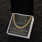Cuban Link Chain Necklace - To My Man - Cross