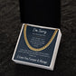 I'm Sorry Apology Gift for Him, Cuban Chain Necklace - To Husband, Boyfriend, Ex, Son, Dad, Fiancée - Navy