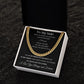 Cuban Link Necklace Chain, To My Man - Black