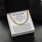 Cuban Link Chain, Gift to My Man, Husband, Boyfriend, Soulmate - My Missing Piece - Anniversary, Birthday, Christmas, Valentines Day