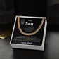 Cuban Link Chain, Gift to Son from Dad - I closed my eyes Lion