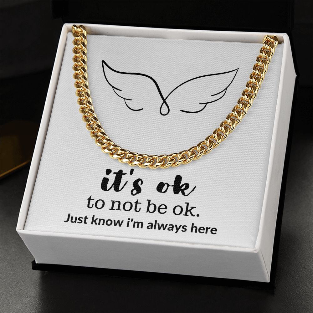 Cuban link Chain, Bereavement Gift - Memorial Gift, Sympathy Gift, Loss of Father, Loss of Mother, Loss of Child, Loss of Dog or Pet, Divorce, Breakup