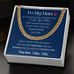 Cuban Link Chain, GIFT TO MY MAN - Blue I Love You More