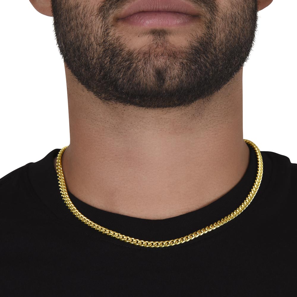 I'm Sorry Apology Gift for Him, Cuban Chain Necklace - To Husband, Boyfriend, Ex, Son, Dad, Fiancée - Navy