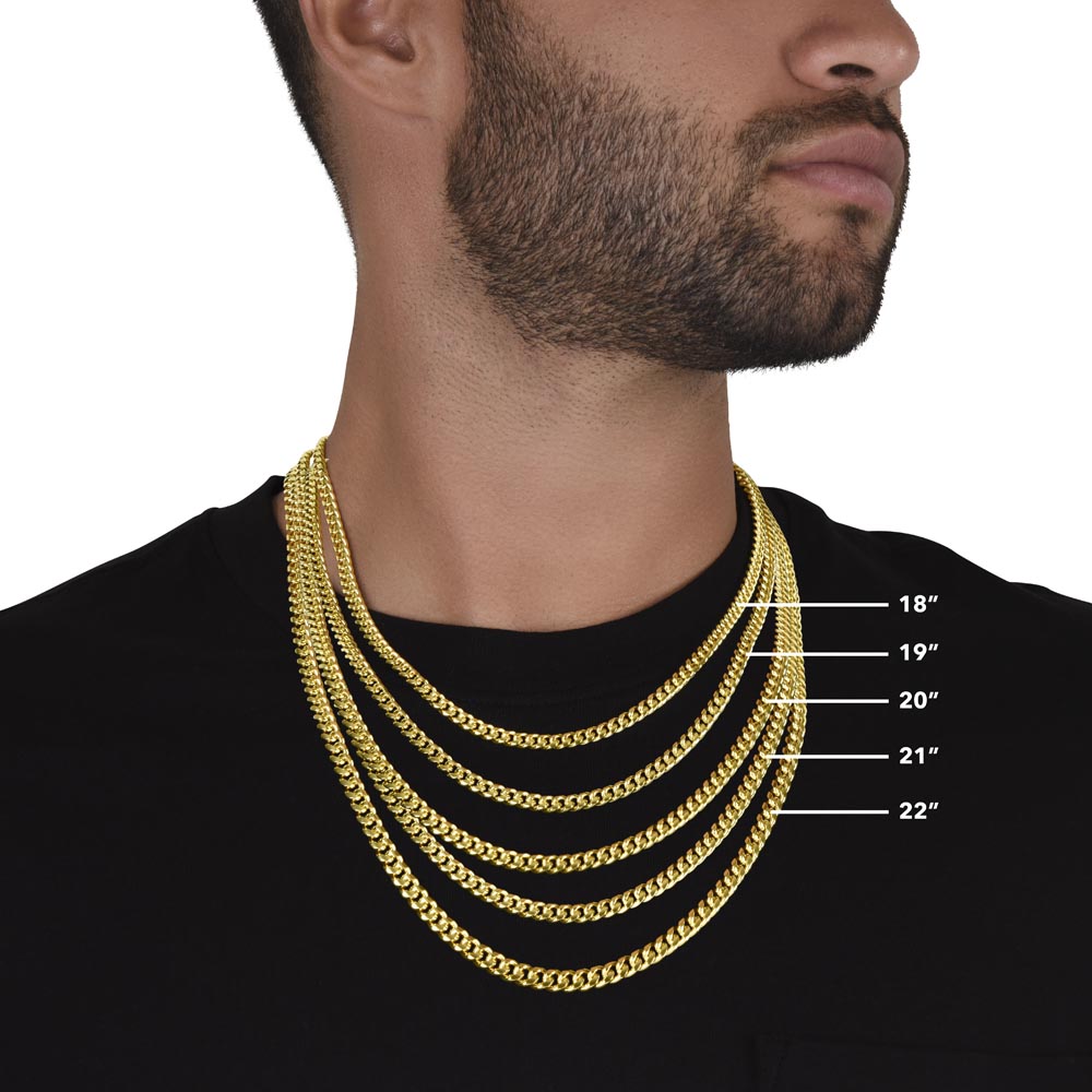 I'm Sorry Apology Gift for Him, Cuban Chain Link Necklace - To Husband, Boyfriend, Son, Brother, Ex