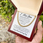 I Miss You, I'm Sorry Apology Gift -Cuban Link Chain 14k or 18k Gold over Stainless Steel - For Ex Husband, Ex Boyfriend, Estranged Son or Daughter or Father