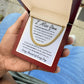 I Miss You, I'm Sorry Apology Gift -Cuban Link Chain 14k or 18k Gold over Stainless Steel - For Ex Husband, Ex Boyfriend, Estranged Son or Daughter or Father