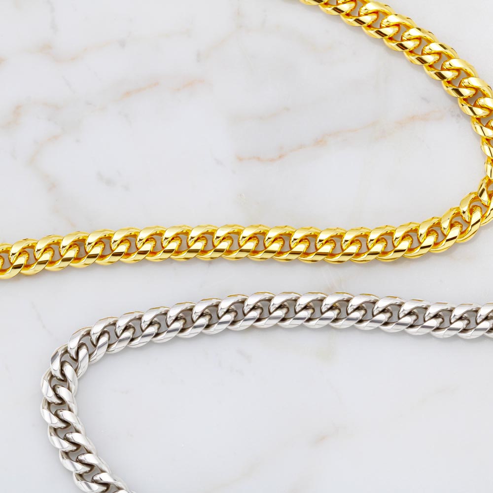 I'm Sorry Apology Gift for Him, Cuban Chain Necklace - To Husband, Boyfriend, Ex, Son, Dad, Fiancée - Navy