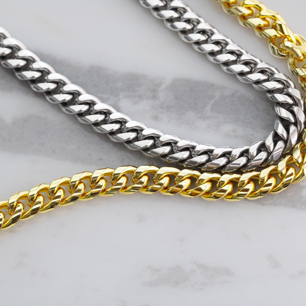 Cuban link Chain, Bereavement Gift - Memorial Gift, Sympathy Gift, Loss of Father, Loss of Mother, Loss of Child, Loss of Dog or Pet, Divorce, Breakup