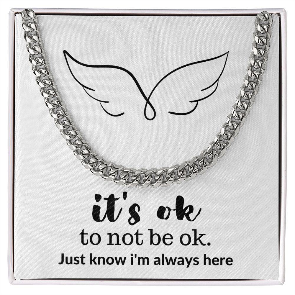 Cuban link Chain, Bereavement Gift - Memorial Gift, Sympathy Gift, Loss of Father, Loss of Mother, Loss of Child, Loss of Dog or Pet, Divorce, Breakup