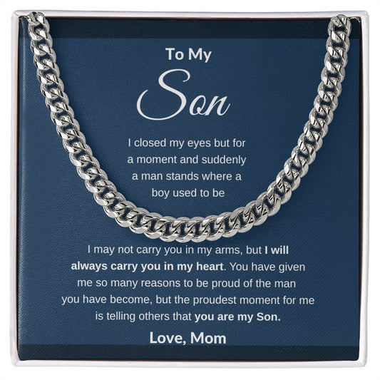 Cuban Link Necklace, GIFT TO SON - A Mand Stands