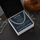 I'm Sorry Apology Gift for Him, Cuban Chain Necklace - To Husband, Boyfriend, Ex, Son, Dad, Fiancée - Navy
