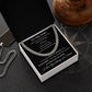 Cuban Link Necklace Chain, To My Man - Black