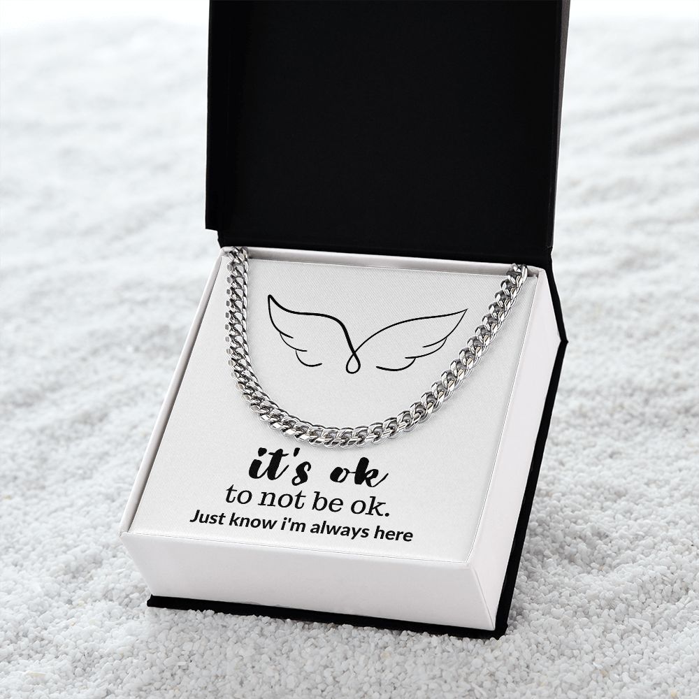 Cuban link Chain, Bereavement Gift - Memorial Gift, Sympathy Gift, Loss of Father, Loss of Mother, Loss of Child, Loss of Dog or Pet, Divorce, Breakup