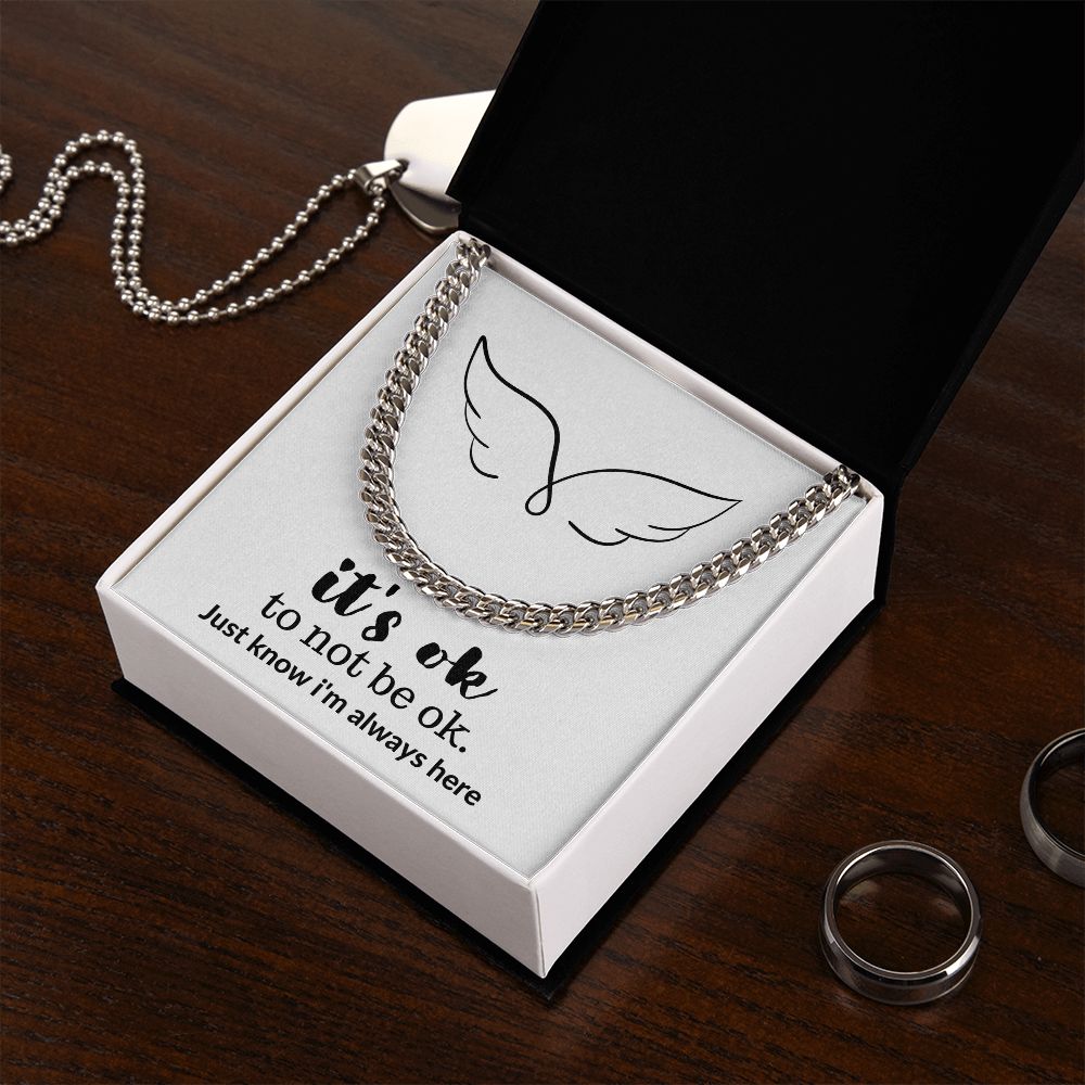 Cuban link Chain, Bereavement Gift - Memorial Gift, Sympathy Gift, Loss of Father, Loss of Mother, Loss of Child, Loss of Dog or Pet, Divorce, Breakup