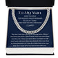 Cuban Link Chain, Gift to My Man, Husband, Boyfriend - I Love You - Anniversay, Birthdays, Christmas, Valentines Day,