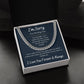 I'm Sorry Apology Gift for Him, Cuban Chain Necklace - To Husband, Boyfriend, Ex, Son, Dad, Fiancée - Navy