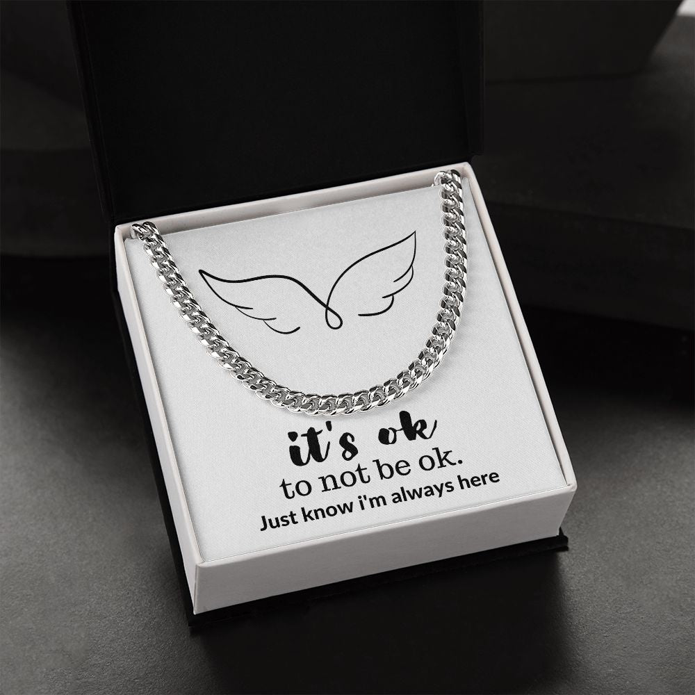 Cuban link Chain, Bereavement Gift - Memorial Gift, Sympathy Gift, Loss of Father, Loss of Mother, Loss of Child, Loss of Dog or Pet, Divorce, Breakup