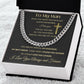 Cuban Link Chain Necklace - To My Man - Cross