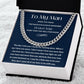 Cuban Link Chain, Gift to My Man, Husband, Boyfriend - I Love You - Anniversay, Birthdays, Christmas, Valentines Day,