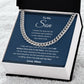 Cuban Link Necklace, GIFT TO SON - A Mand Stands