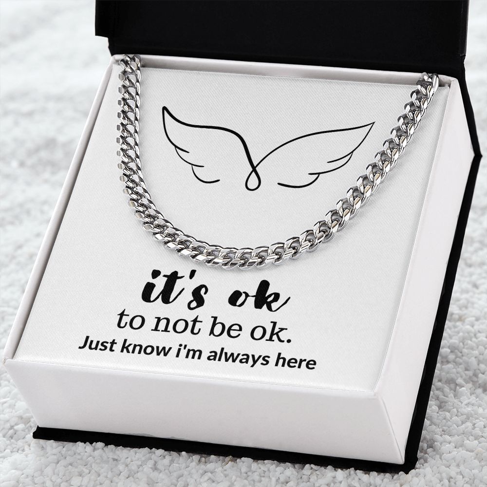 Cuban link Chain, Bereavement Gift - Memorial Gift, Sympathy Gift, Loss of Father, Loss of Mother, Loss of Child, Loss of Dog or Pet, Divorce, Breakup