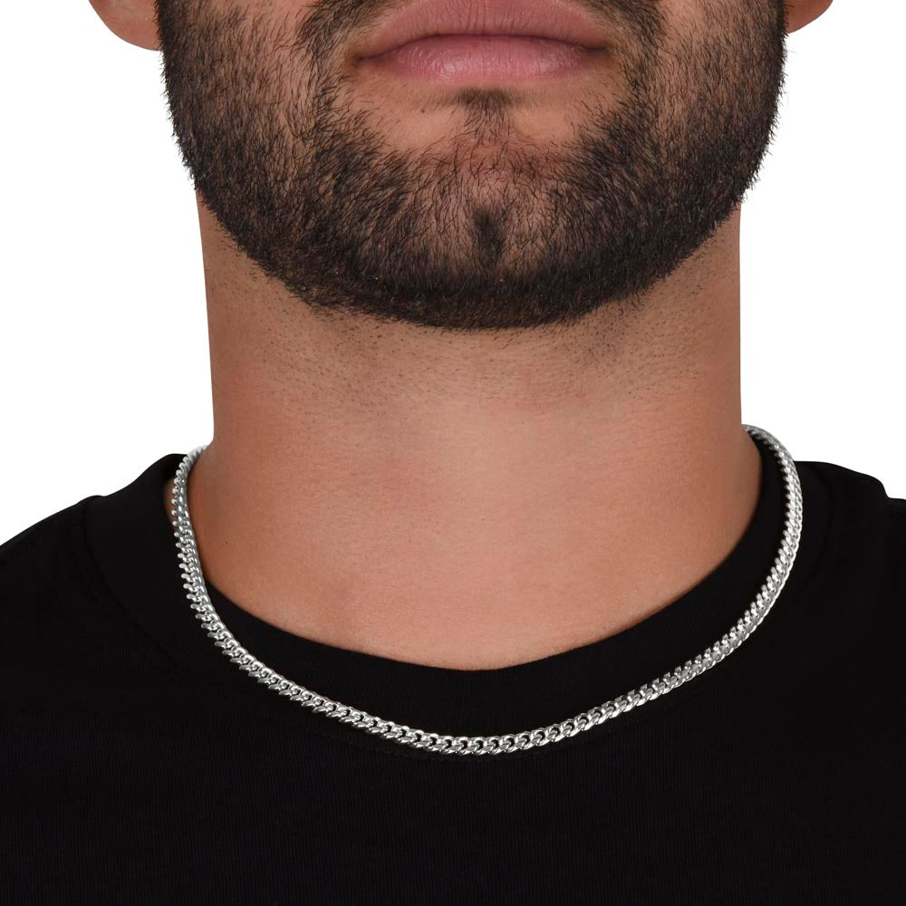 Cuban Link Necklace Chain, To My Man - Black